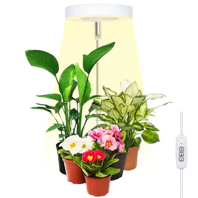 Produktbild von LED Pflanzenlampe Vollspektrum Sonnenlicht Pflanzenlicht Grow Light für Zimmerpflanzen, Gemüse, Blumen