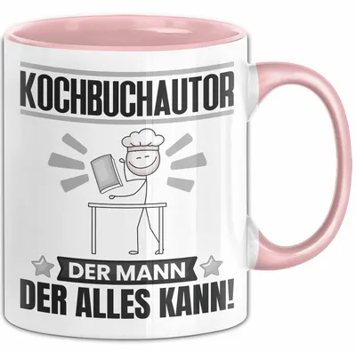 Produktbild von Kochbuchautor Tasse Geschenk für Kochbuchautor Der Mann Der Alles Kann Geschenkidee zum Geburtstag (Rosa)