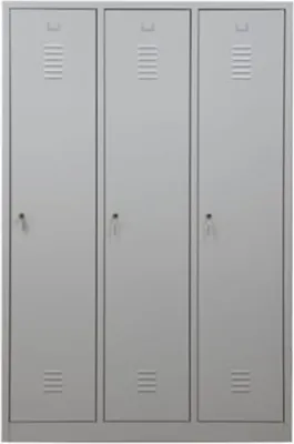 Produktbild von Garderobenspind Camel | 3-Fächer| HxBxT 180x119x50 cm | Zylinderschloss | Grau