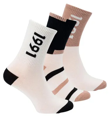 Imagen del producto de Iguana - Calcetines "Ignini" para hombre (paquete de 3) IG4537 (talla 39,5 EU - 42 EU) (Beige/Marrón/)