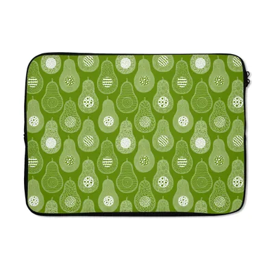 Produktbild von MuchoWow® Laptop Hülle 14 ZollAvocado - Muster - Grün Laptoptasche - Laptoptasche - Stoßsicher - Schutzhaube
