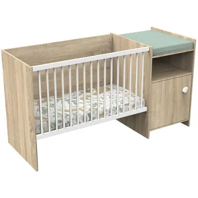 Produktbild von Kombiniertes Babybett – 120 x 60 cm – umwandelbar auf 90 x 190 cm