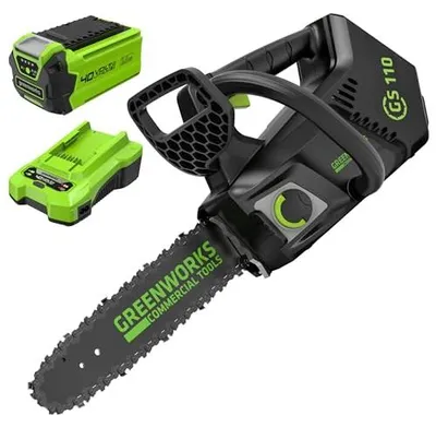 Greenworks GD40TCSK2 Akku-Kettensäge 25 cm, Brushless, 12 m/s, 40 V Akku inkl. L – Produktbild 1