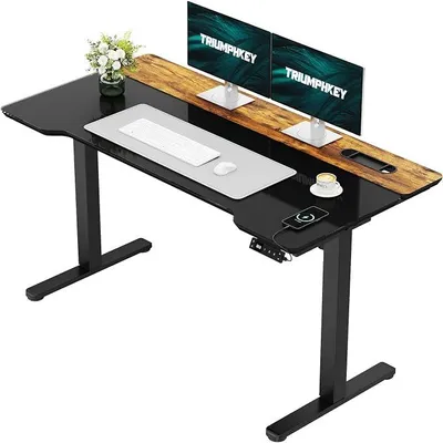 Imagen del producto de Escritorio de altura ajustable, marca Glas, dimensiones 140x70 cm, color