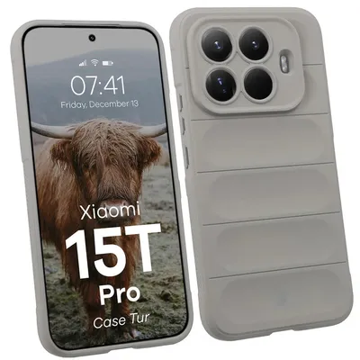 Produktbild von Robuste Handyhülle für Xiaomi 15T Pro, Bizon Case Tur, Hellgrau
