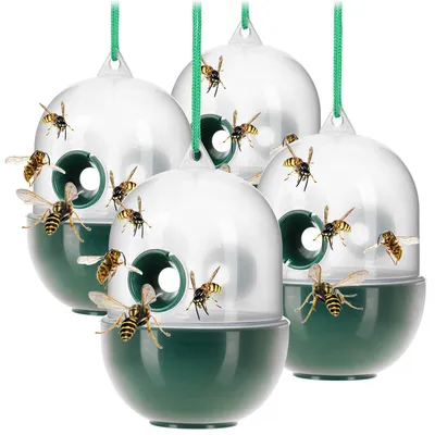 Produktbild von com-four® 4x Wespenfalle zum Aufhängen oder Aufstellen – Insektenfalle