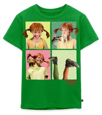 Produktbild von Spreadshirt Pippi Langstrumpf Portraits Von Pippi Kinder Premium T-Shirt, 110/116 (4 Jahre), Grün