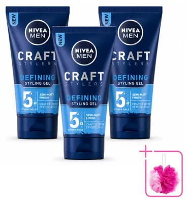 Productafbeelding van 3 x NIVEA MEN Styling Gel Mat Effect - 150 ml - Voordeelverpakking - 3 stuks