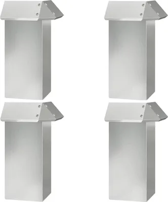 Zdjęcie produktu dla vidaXL Ogrodzenie dla ślimaków, 4 sztuki, 13,5 x 13,5 x 25 cm, stal ocynkowana