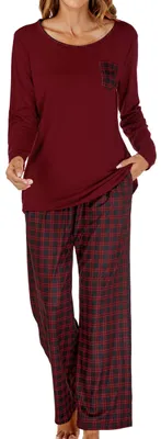 Produktbild von Solidchoice – Langer Pyjama-Set für Damen mit langen Ärmeln