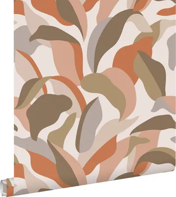 Obrázek produktu pro ESTAhome tapeta tropické listy terakota, hnědá a béžová 50 x 900 cm