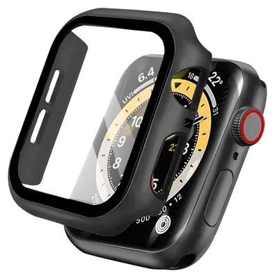 Imagen del producto de Carcasa rí­gida de cobertura completa para Apple Watch 4 / 5 / 6 / SE - 44 mm - Negro