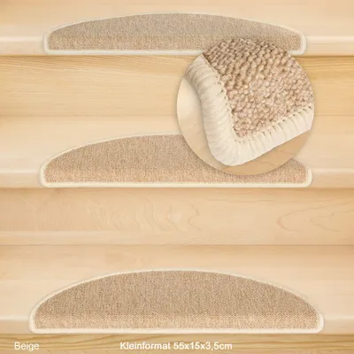 Produktbild von Stufenmatten Rambo Kleinformat 55x15x3,5cm Halbrund Beige 1 Stk.