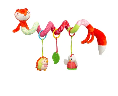 Produktbild von SENSILLO - Kinderwagen Spielzeug Babys, Kinderwagenkette, Spirale Spielzeug, Fuchs