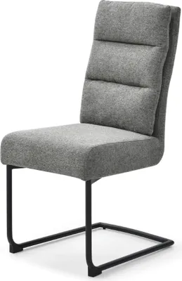 Obrázek produktu pro Jídelní židle CasaDolce MARKAR, sada 2 kusů, 45x61x101 cm, šedá, čalouněná, sedák s pružinou Bonnell, nosnost 120 kg