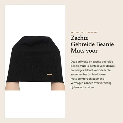 Productafbeelding van Zachte Gebreide Beanie Muts voor Dames
