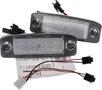 Produktbild von BRANDT AUTOMOTIVE Kennzeichenleuchten + Kabel LED kompatibel mit Hyundai Elantra IV Lim. HD 06-10 Tucson I JM 05-09 Kia Sportage III SL 11-16