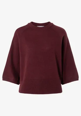 Produktbild von MORE & MORE Boxy Pullover, 3/4 Sleeve pomegranate red 36