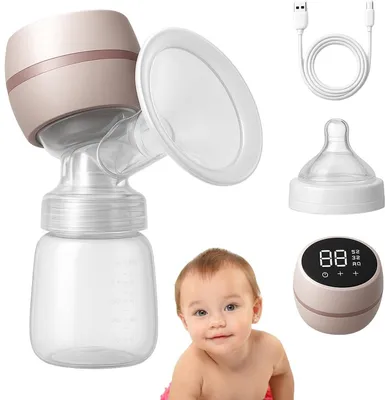 Produktbild von Elektrische Milchpumpe Handsfree Tragbare Brustpumpe Kabellos – 9 Saugstufen Akku Wiederaufladbar Doppel/Einzel Milchpumpe BPA-Frei