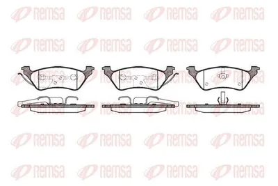 Produktbild von REMSA 0811.00 Bremsbeläge Satz Hinten Bremsklötze für JEEP CHEROKEE (KJ) für CHRYSLER GRAND VOYAGER V (RT)