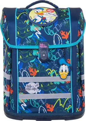 Produktbild von McNeill Donald Duck, Federmäppchen, Pencil pouch, Schultasche, Sporttasche, Junge/Mädchen, Rucksack, 22 l, Fronttasche, Seitentasche, Mehrfarbig