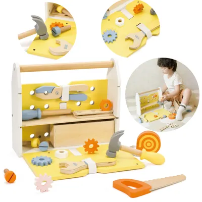 Zdjęcie produktu dla CLASSIC WORLD Wooden Tool Set Box 15 pcs.