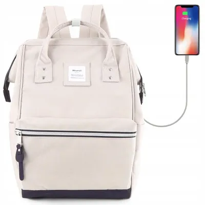 Produktbild von Himawari 123 Damen Laptop Rucksack mit USB Beig
