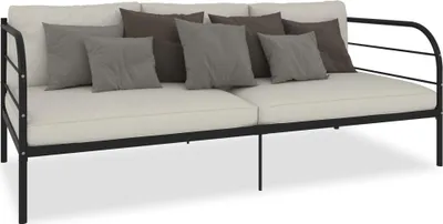 Obrázek produktu pro vidaXL Rám denní postele černý kov 90×200 cm