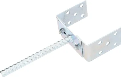 Produktbild von KOTARBAU® U-Pfostenträger 0-125 mm Breitenverstellbar zum Einbetonieren Silber