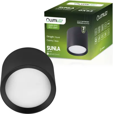 Produktbild von LUMILED Aufbauleuchte Tuba GX53 LED Spot Rund Schwarz Aufbauspot Aufbaustrahler Aufputz Deckenspot Downlight feste Deckenlampe Anbauleuchte