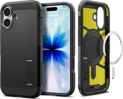 Produktbild von Spigen Tough Armor T (MagFit), Cover, Apple, iPhone 17, 16 cm (6.3"), Schwarz