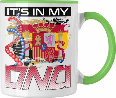 Produktbild von Trendation - Spanien Tasse Geschenk für Spanier Geschenkidee Spruch Its In My DNA (Grün)