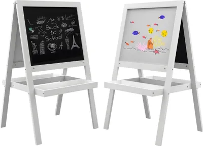 Produktbild von 2-in-1 Kinderstaffelei mit magnetischer Schiefertafelseite und Whiteboardseite.