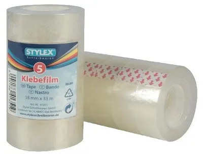 Produktbild von Stylex 41351, 33 m, Transparent, Papier, 18 mm, 5 Stück(e)