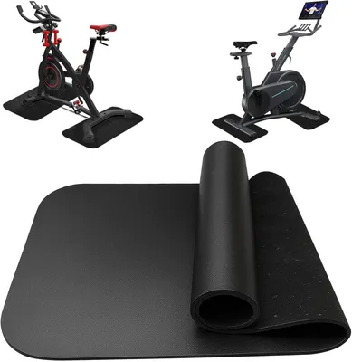 Imagen del producto de Alfombrilla protectora para equipos deportivos, juego de 2 unidades, 28 x 70 cm, 6 mm de grosor, para equipos de fitness