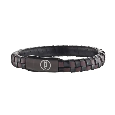 Produktbild von Police Lederarmband schwarz PJ25689BLB.03-L Connector Armschmuck