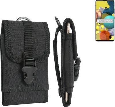Produktbild von K-S-Trade Holster Handy Hülle kompatibel mit Samsung Galaxy A51 5G Holster Handytasche Gürtel Tasche Schutz Hülle Robust Outdoor schwarz