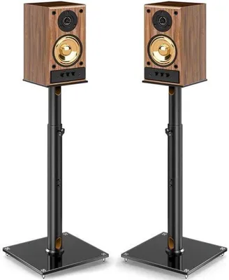 Produktbild von Lautsprecherständer, Bodenstativ – Verstellbar, 83-110 cm – Metall – Schwarz – Für Surround-Sound