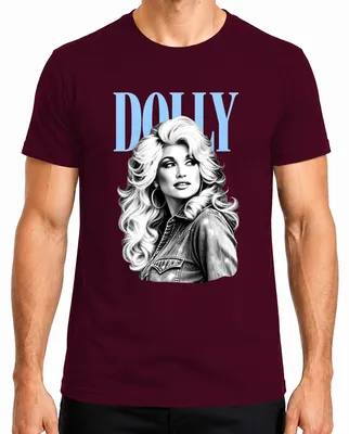 Produktbild von Dolly Parton Country Musik Legende Vintage Retro Fan Sängerin Herren T-Shirt, Burgundy, M