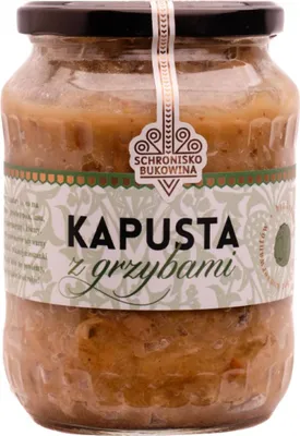 Zdjęcie produktu dla Kapusta z grzybami 600g - Schronisko Bukowina