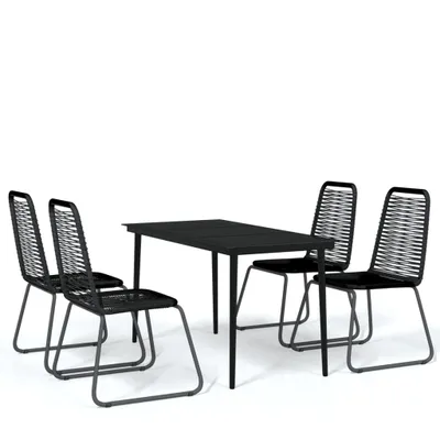Image de vidaXL Ensemble de jardin 5 pièces noir