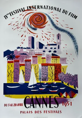 Produktbild von FILMFESTIVAL VON CANNES 1951 - AM Rodicq - 50x70 cm - Plakat