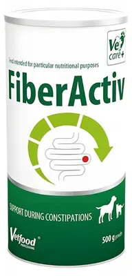 Produktbild von VETFOOD Fiberactiv Nahrungsergänzungsmittel für Hunde und Katzen gegen Verstopfung 500 g