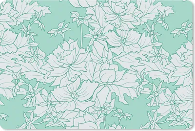 Produktbild von MuchoWow® Mauspad Mousepad Muster - Vintage - Blumen 27x18 cm - Mousepads - Maus Mat - Pad - Mausunterlage - Büroartikel - Desk Matten
