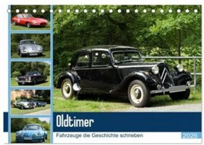Zdjęcie produktu dla Oldtimery – pojazdy, które przeszły do historii (kalendarz biurkowy 2026 DIN A5 poziomy), kalendarz miesięczny CALVENDO