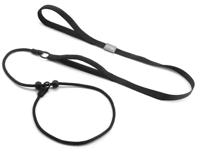 Immagine prodotto di Guinzaglio multifunzione per cani, 2-in-1, regolabile, in nylon, colore nero