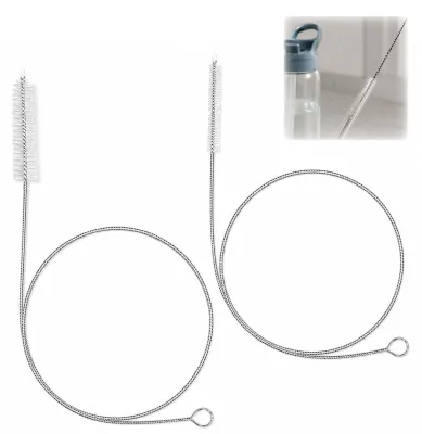 Schlauchbürste 100 cm, 2 Stück, flexibel, Edelstahl, Nylonborsten