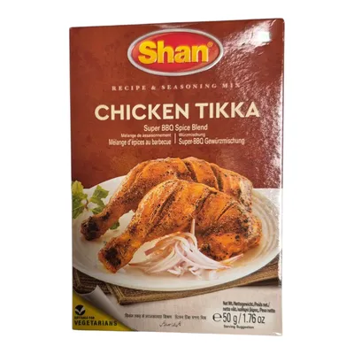 Zdjęcie produktu dla Mieszanka przypraw do grilowanego kurczaka Chicken Tikka BBQ Shan 50 g