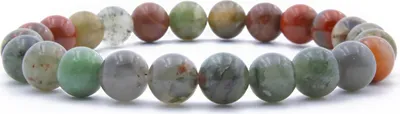 Produktbild von Bixorp Gems Náramek s africkým heliotropem - africký krvavý kámen - náramek z leštěných drahokamů - 20 cm