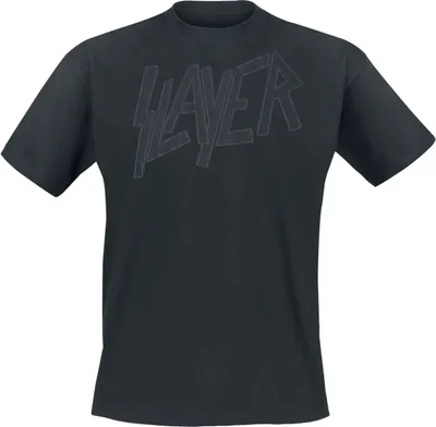 Produktbild von Slayer T-Shirt Herren Black On Black Logo schwarz 3XL